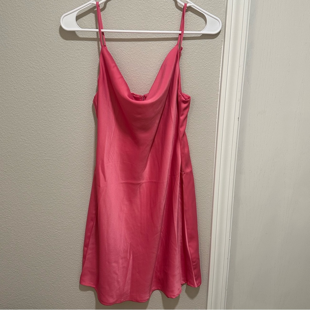 Hot pink urban outfitters slip dress